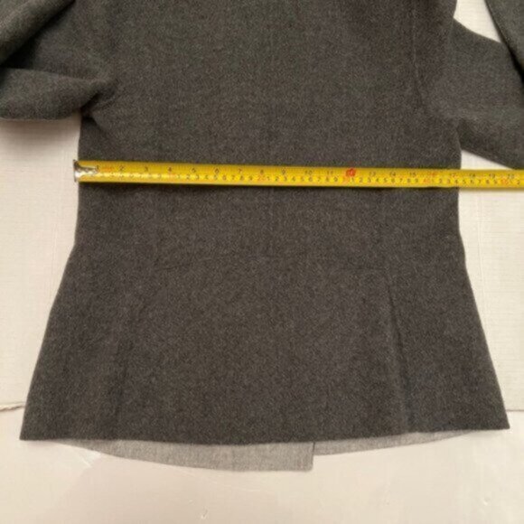 Talbots * Boiled Wool Blazer Jacket Open Front Light / Dark Gray EUC - Picture 7 of 15